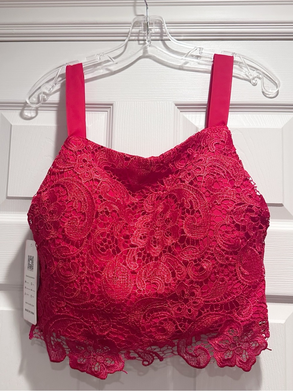 LAVETIR Red Lace Crop Top Evening Formal Wedding NWT Summer Size 6